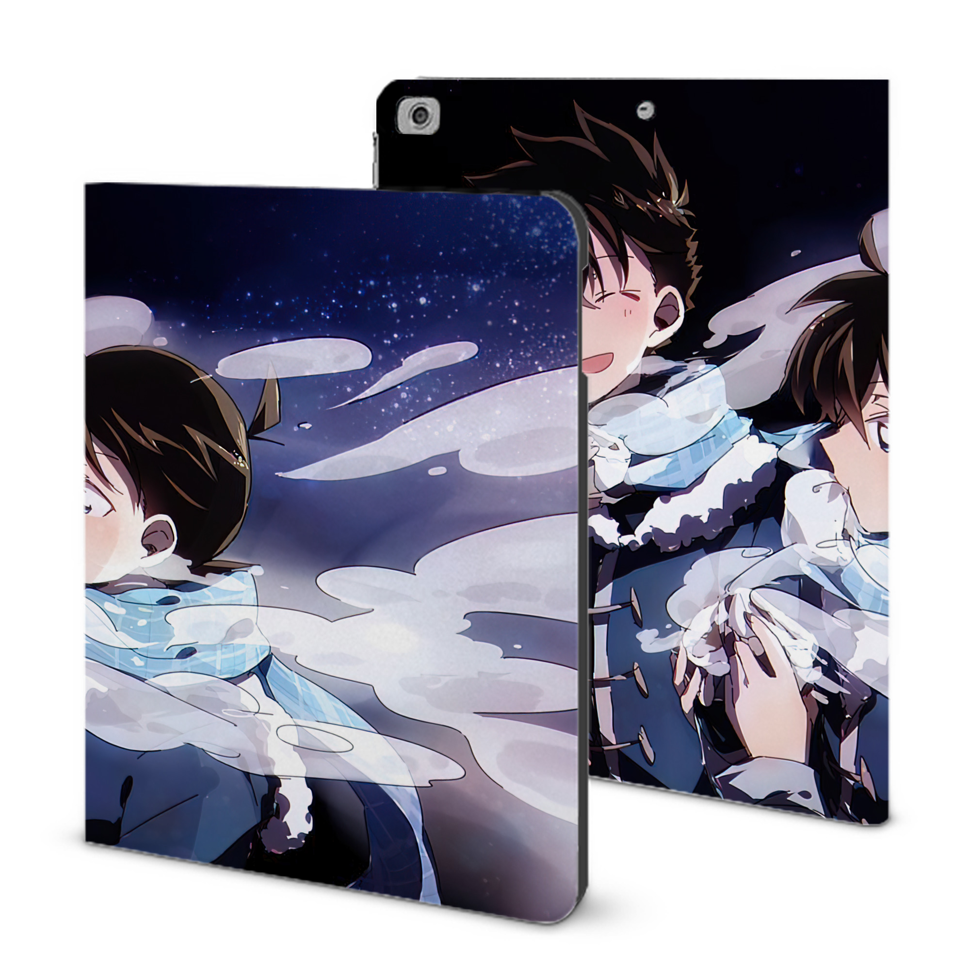 （画像用） 名探偵コナン Detective Conan IPad ケース ブック型 PUレザー TPU 耐衝撃 軽量 薄型 ペン収納なし 全面保護 IPad 各モデル対応